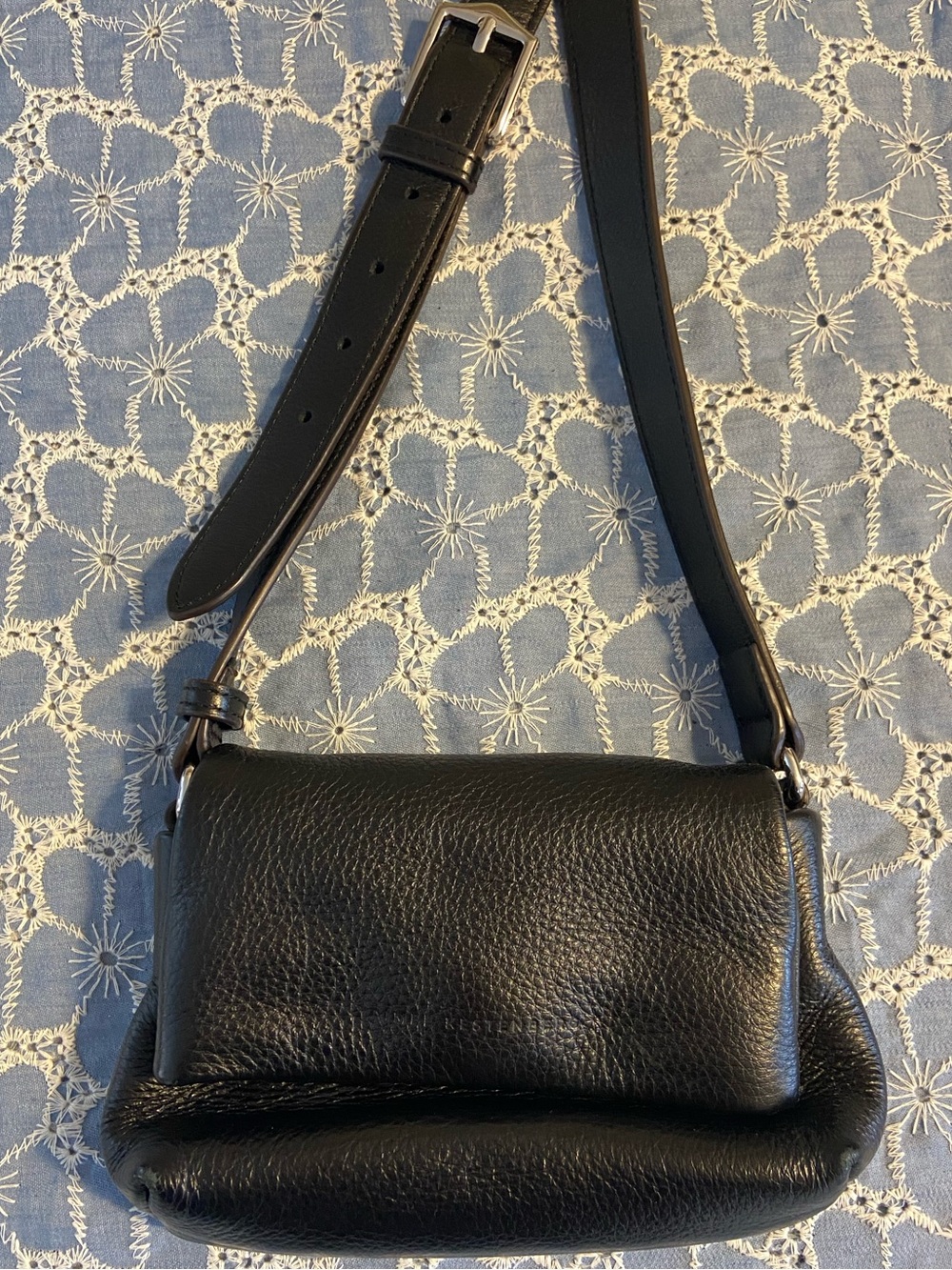 Cute Date Night Bag by Aimee Kestenberg (Black Pebbled Leather Crossbody Bag)